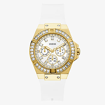 Montre Guess Venus GW0118L5 bracelet silicone blanc