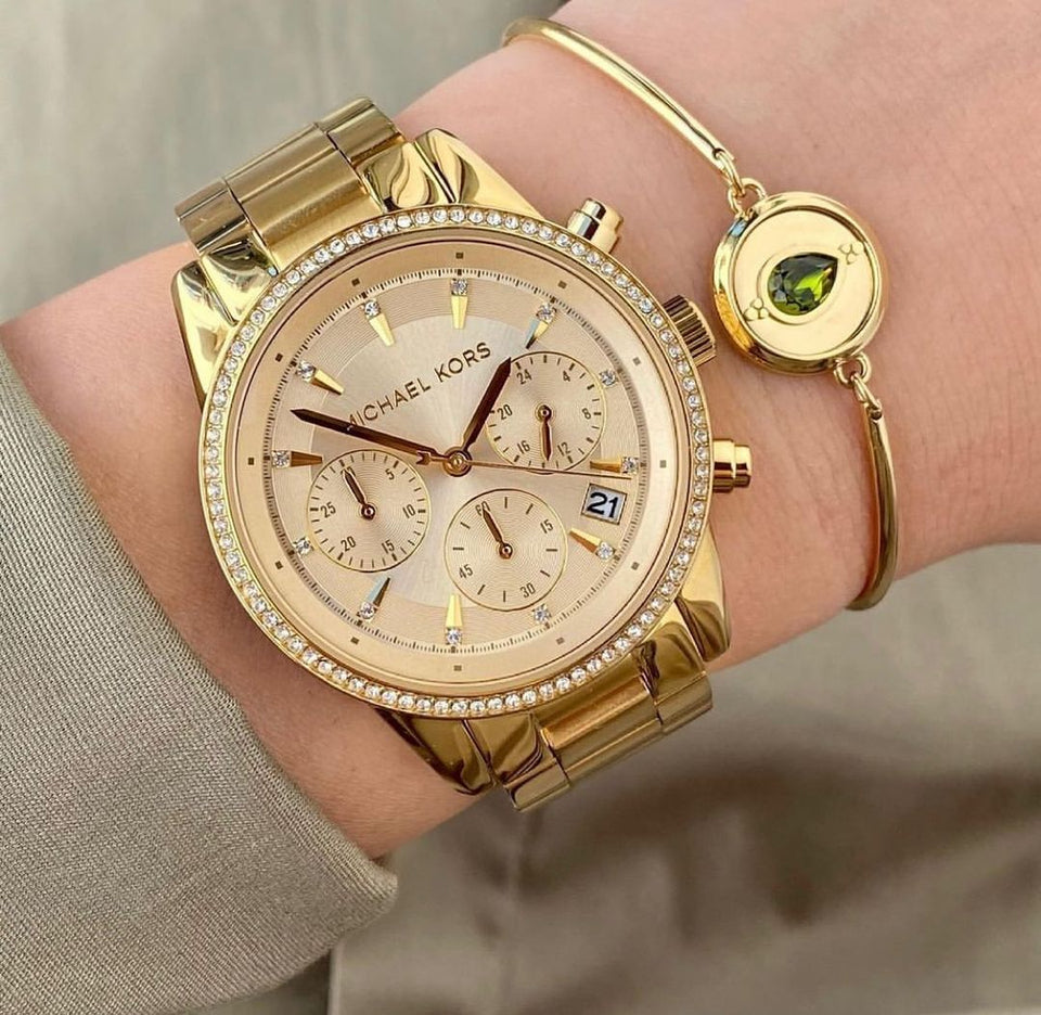 Montre Michael Kors Ritz MK6356 Bracelet en métal doré