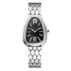 BVLGARI Seduttori Silver Black Dial Iced