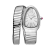 Bvlgari Serpenti Argenté fond blanc sertie