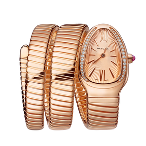 Bvlgari Serpenti Double tour Or-rose Sertie