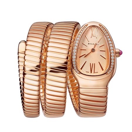 Bvlgari Serpenti Double tour Or-rose Sertie